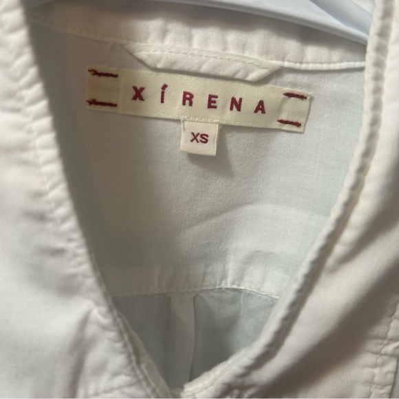 XiRENA Beau Crisp Cotton White Button-Down Shirt Boho Neutral Office Sexy XS - Picture 4 of 7